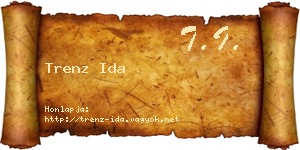 Trenz Ida névjegykártya